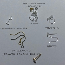 コロンとした季節のアシンメトリーピアス（梅雨） 4枚目の画像