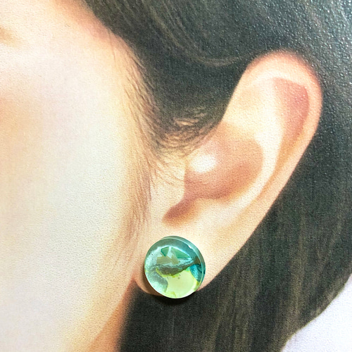 最終お値下げ！）ミントキャンディみたいなピアス ピアス（スタッド 