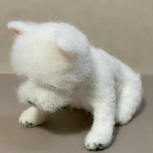 羊毛フェルトぬいぐるみ ウエス座りのうたた寝ウエスティ 9nine 羊毛