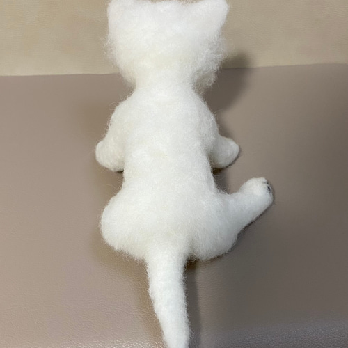 羊毛フェルトぬいぐるみ ウエス座りのうたた寝ウエスティ 9nine 羊毛