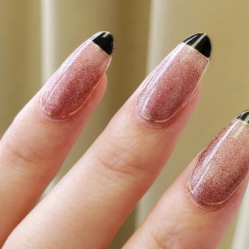 マグネットネイル フレンチ ミラーネイル 囲みネイル シンプル