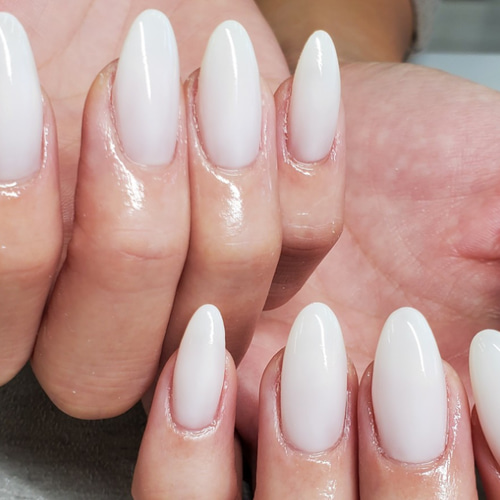 乳白色 ワンカラー シンプル ネイルチップ（つけ爪） N＋shop