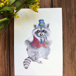 手描きのかわいい森の動物-ポストカード（6枚の写真） 7枚目の画像