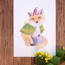 手描きのかわいい森の動物-ポストカード（6枚の写真） 3枚目の画像