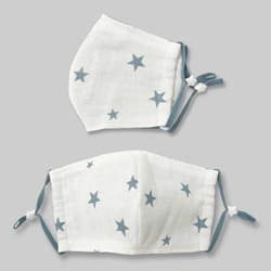 日本製造原創印花Twinkle Star隨機星星圖案雙層紗布面料3.雲藍|Kiki Lara|Lame 第4張的照片