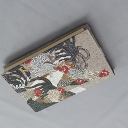 絵画織ブックカバー　文庫サイズ　若冲　群鶏図 2枚目の画像