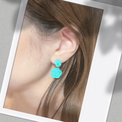 《ゆあ》玉結びの小さな水引ピアス(イヤリング)　ハドメイド水引アクセサリー ゆあ様専用》玉結びの小さな水引ピアス(イヤリング) ハドメイド水引