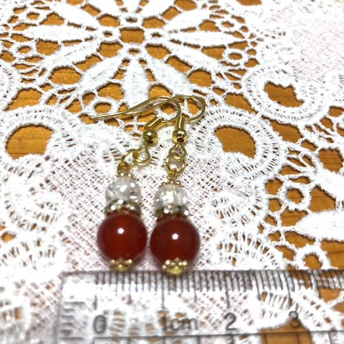 7月誕生石カーネリアンシンプルアクセサリーセット ネックレス 