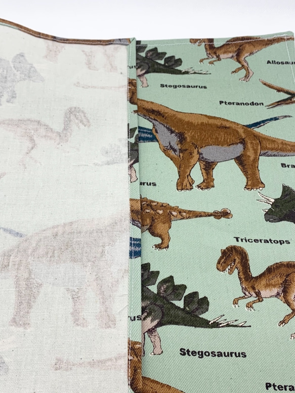 【給食袋セット】巾着袋　ランチョンマット　2点セット　給食袋　恐竜　男の子 ブルー 4枚目の画像
