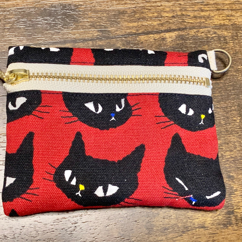 ハンドメイド　ミニミニぺったんこポーチ　鯉のぼり　トートバッグ　猫　黒　ピンク ハンドメイドミニミニぺったんこポーチ鯉のぼりトートバッグ猫黒