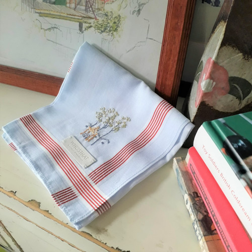 無料のカスタム手刺繍文字手刺繍先染め綿ハンカチ-中国庭園香港と台湾 