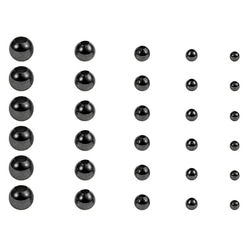 メタルビーズ ブラック10個セット アクセサリーパーツ 材料 丸玉 黒 素材 1枚目の画像