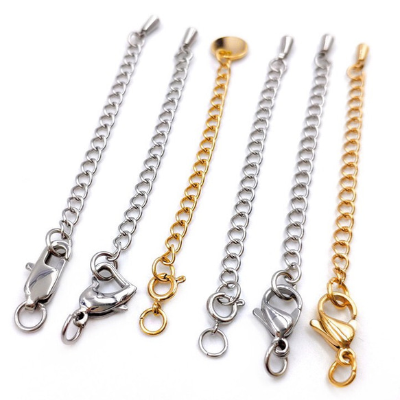 アジャスターチェーン ステンレス シルバー 留め具パーツ ネックレス