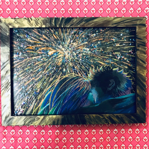 【激レア】まころん　絵画　恋花火　額縁アート まころん初個展 – ソラノキオク – 〜現場レポートをお届け