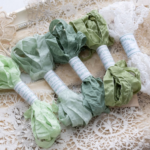 くしゅくしゅリボン スズラン白 リボン・テープ LES LIENS 通販  