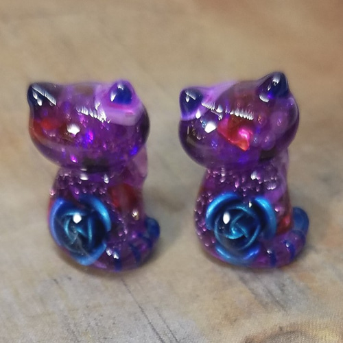 チェシャ猫イメージの招き猫にゃんこ レジンパーツ レジン・樹脂 CHA