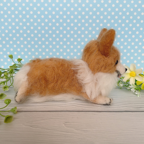 羊毛フェルト 犬 コーギー ハンドメイド 羊毛フェルト モフメイド 通販