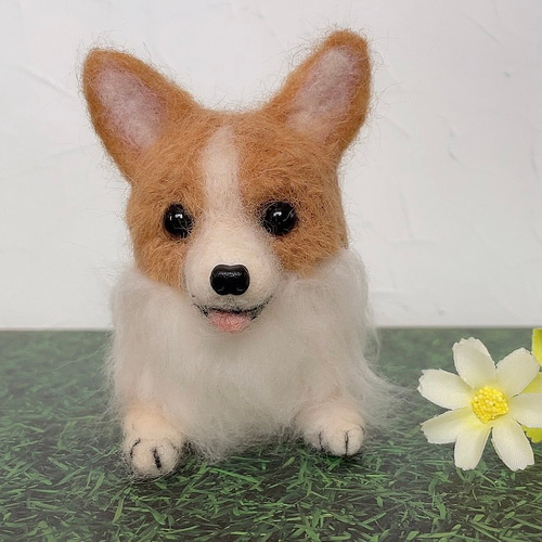 羊毛フェルト 犬 コーギー ハンドメイド 羊毛フェルト モフメイド 通販
