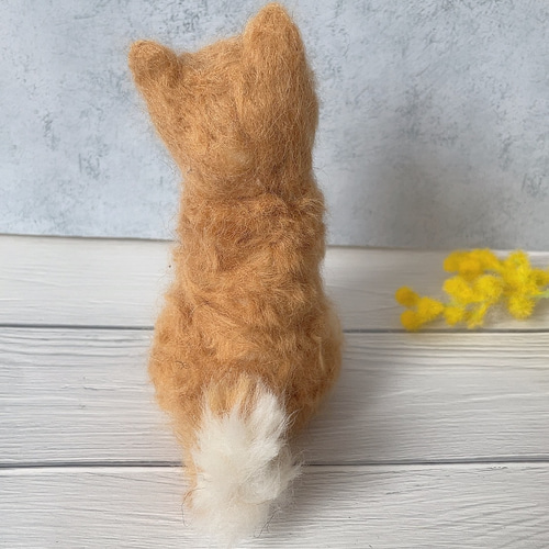 羊毛フェルト 犬 柴犬 ハンドメイド 羊毛フェルト モフメイド