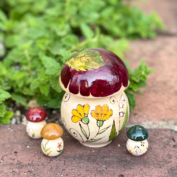 きのこマトリョーシカ（木の小物） 立体・オブジェ sayo 通販 11676930