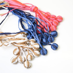 CANDY STRIPE –フラップショルダーバッグストライプショルダーバッグ、オールコットンシルクストローかぎ針編み、シンプル 5枚目の画像