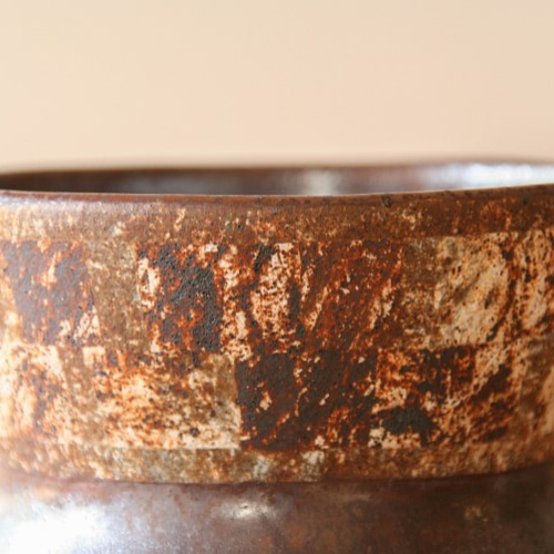 伊豆土のアフリカ壺（黒釉） 一輪挿し・花瓶・花器 古荘美紀 通販