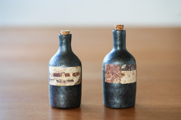 骨董酒瓶造型插花瓶（迷你） 第3張的照片