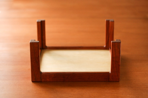 伊豆土磁磚日式小餐桌（苦楝木） 第5張的照片