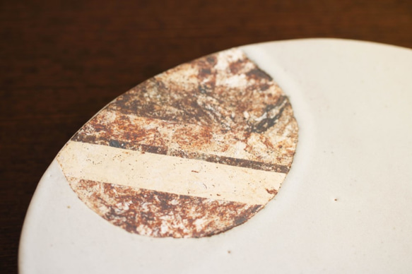 白釉たまご台皿（七寸） 4枚目の画像