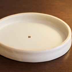 白釉たまご台皿（七寸） 5枚目の画像