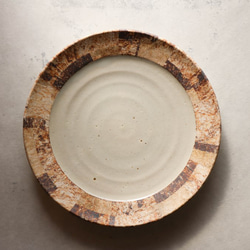 白釉リム尺皿 2枚目の画像