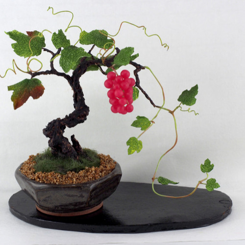 ぶどうのミニ盆栽 その他置物 Petit＊cadeau 通販 1187679