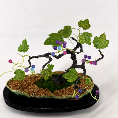 野ぶどうのアートミニ盆栽 その他置物 Petit＊cadeau 通販 1590146