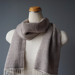 手織り　ストール　カシミヤ／シルクウール　AWM-005 2枚目の画像
