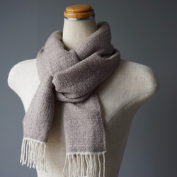 手織り　ストール　カシミヤ／シルクウール　AWM-005 3枚目の画像