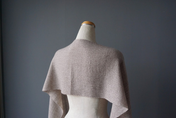 手織り　ストール　カシミヤ／シルクウール　AWM-005 5枚目の画像