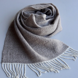 手織り　ストール　カシミヤ／シルクウール　AWM-005 6枚目の画像