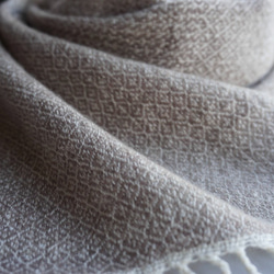 手織り　ストール　カシミヤ／シルクウール　AWM-005 7枚目の画像