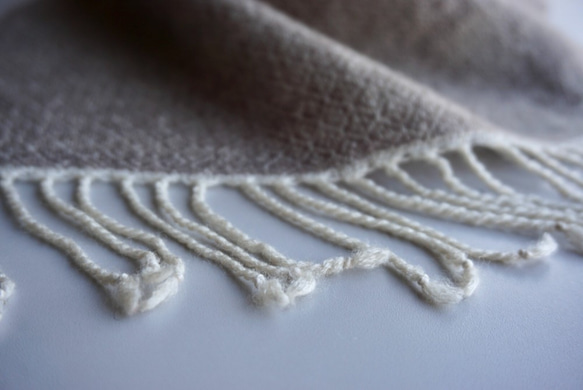 手織り　ストール　カシミヤ／シルクウール　AWM-005 8枚目の画像