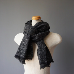 手織り　ストール　カシミヤ　AWM-003 3枚目の画像