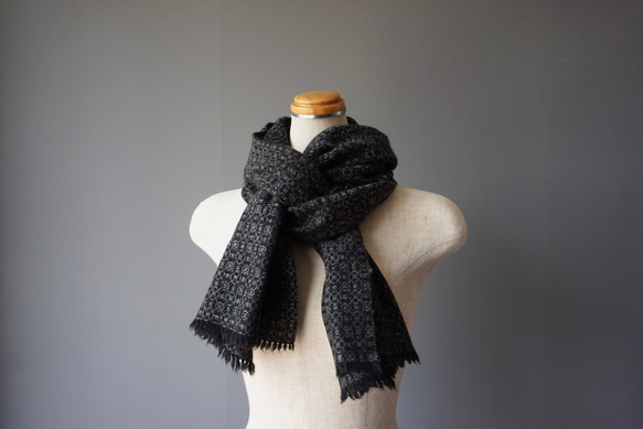 手織り　ストール　カシミヤ　AWM-003 3枚目の画像