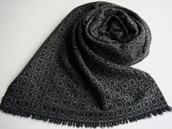 手織り　ストール　カシミヤ　AWM-003 6枚目の画像