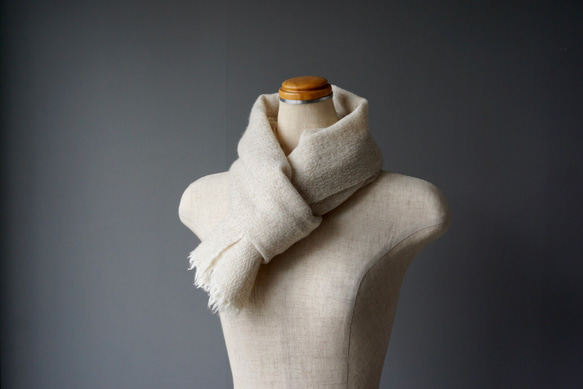 手織り　ストール　カシミヤ　AWM-001 2枚目の画像