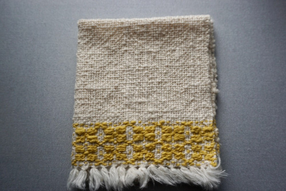 手織り　ハンカチ　ガラ紡　TEN-007 1枚目の画像