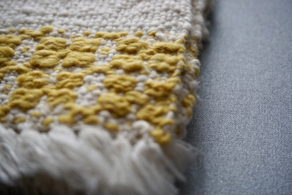 手織り　ハンカチ　ガラ紡　TEN-007 3枚目の画像