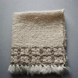 手織り　ハンカチ　ガラ紡　TEN-008 1枚目の画像