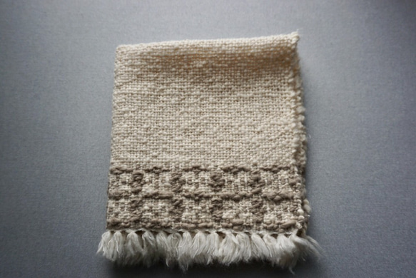 手織り　ハンカチ　ガラ紡　TEN-008 1枚目の画像