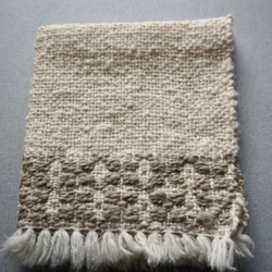 手織り　ハンカチ　ガラ紡　TEN-008 2枚目の画像
