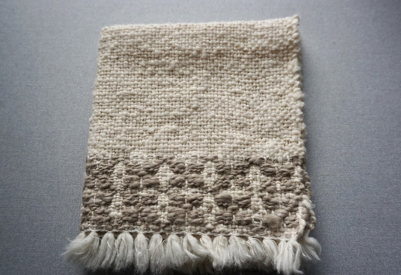 手織り　ハンカチ　ガラ紡　TEN-008 2枚目の画像