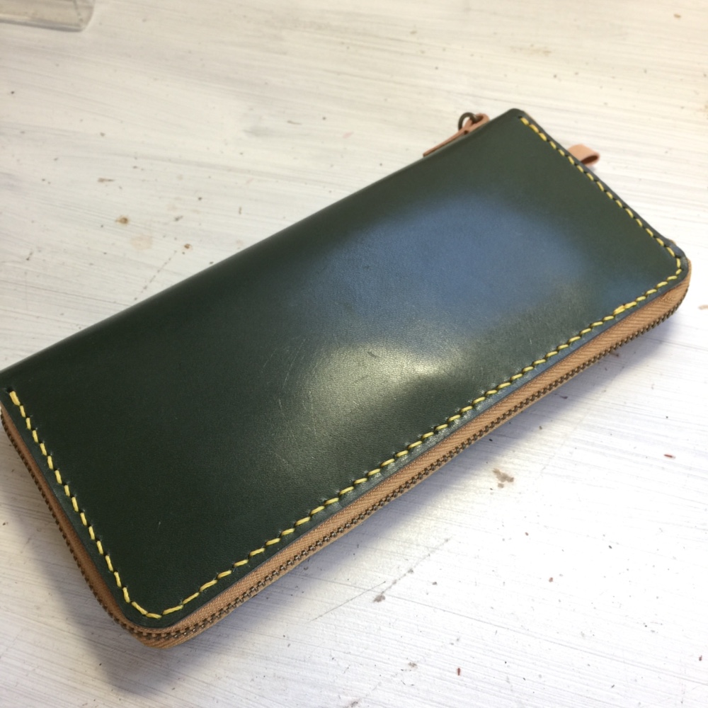 【組み合わせ自由♫】総本革のラウンドファスナーウォレット